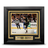 Matthew Poitras Celebration Boston Bruins 8" x 10" Framed Hockey Photo - Dynasty Sports & Framing 