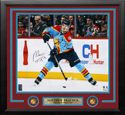 Matthew Tkachuk Reverse Retro Florida Panthers Autographed 16" x 20" Framed Hockey Photo - Dynasty Sports & Framing 
