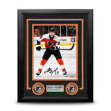 Matvei Michkov in Action Philadelphia Flyers Autographed 8" x 10" Framed Hockey Photo - Dynasty Sports & Framing 