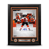 Matvei Michkov Philadelphia Flyers Autographed 11" x 14" Framed Collage Hockey Photo - Dynasty Sports & Framing 