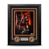 Matvei Michkov in the Locker Room Philadelphia Flyers Autographed 8" x 10" Framed Hockey Photo - Dynasty Sports & Framing 