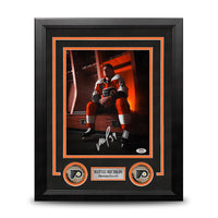 Matvei Michkov in the Locker Room Philadelphia Flyers Autographed 8" x 10" Framed Hockey Photo