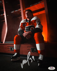Matvei Michkov in the Locker Room Philadelphia Flyers Autographed 8" x 10" Hockey Photo