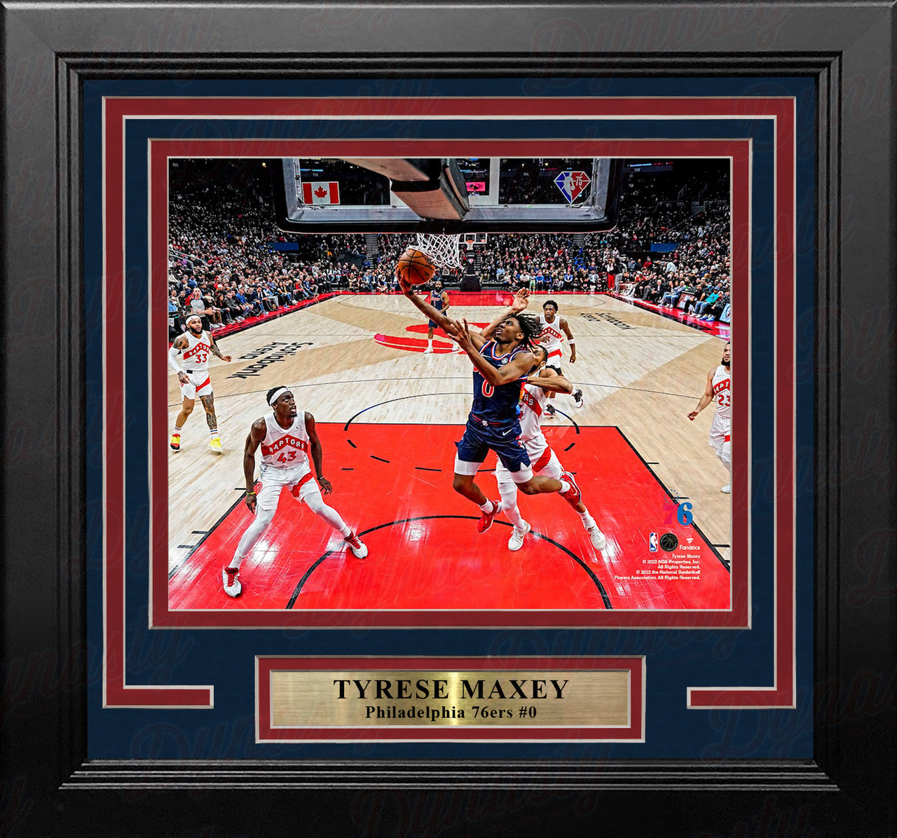 Tyrese Maxey City Edition Action Philadelphia 76ers 8" x 10" Framed Basketball Photo