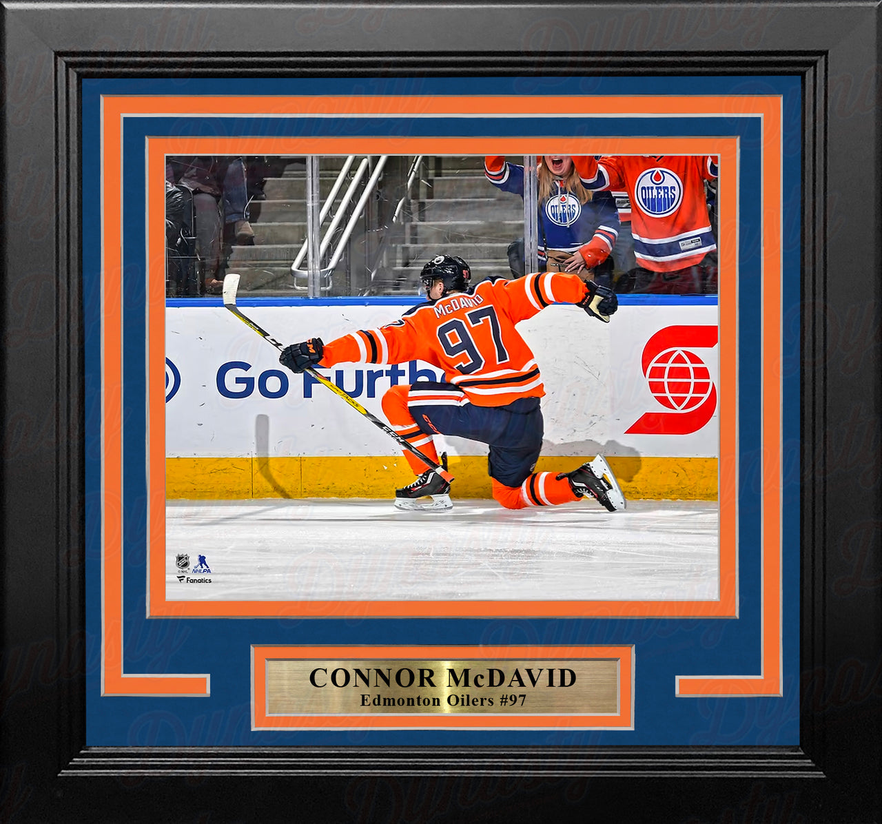 Connor McDavid Celebration Edmonton Oilers 8" x 10" Framed Hockey Photo - Dynasty Sports & Framing