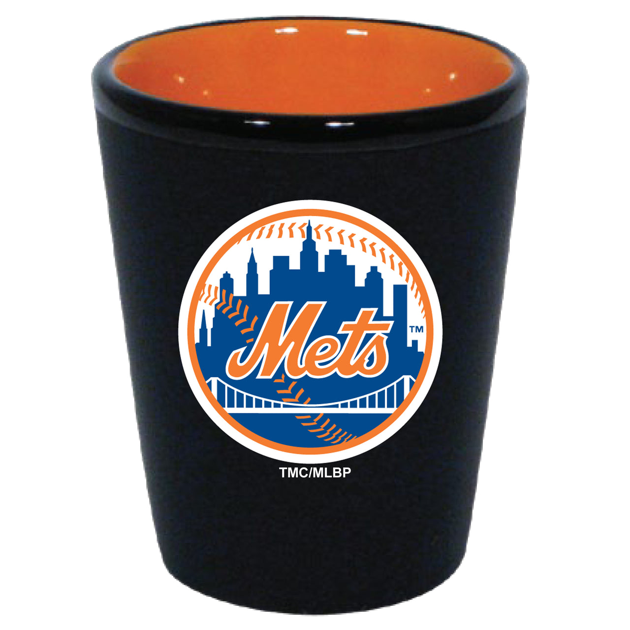 New York Mets Matte Black/Inner Color Shot Glass