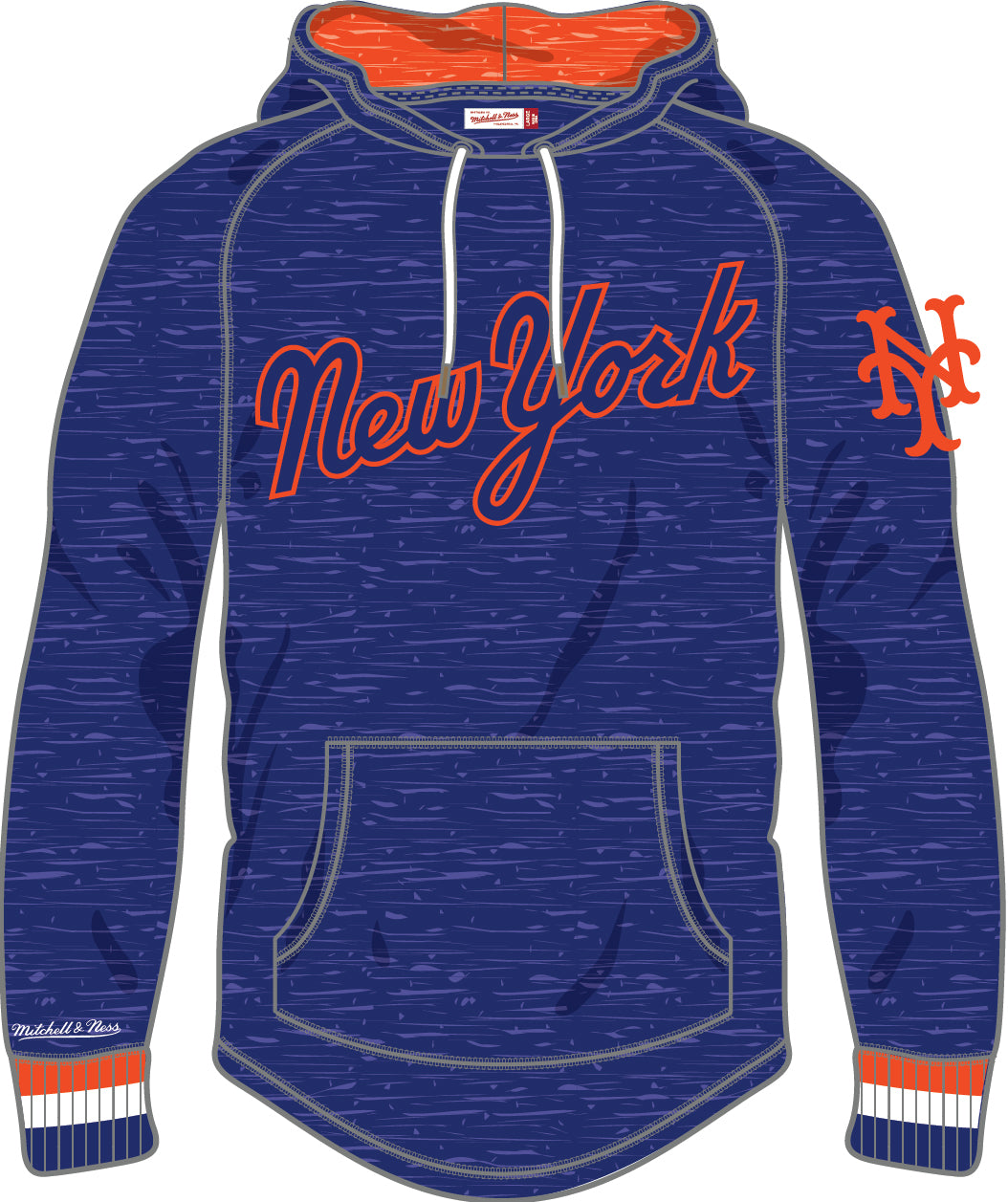 New York Mets Mitchell & Ness Legendary Slub Long-Sleeve Hoodie