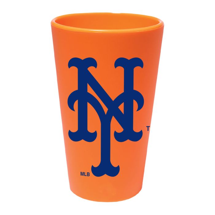 New York Mets 16 oz Team Color Silicone Pint Glass - Dynasty Sports & Framing 