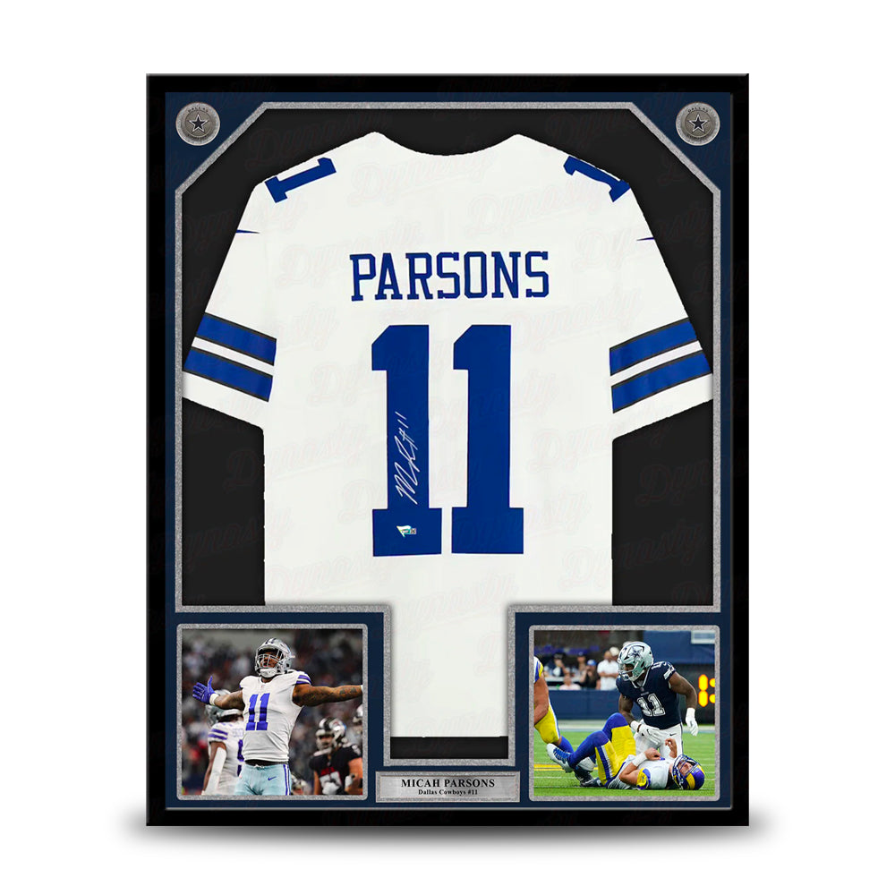 Micah Parsons Dallas Cowboys Autographed Framed White Football Jersey