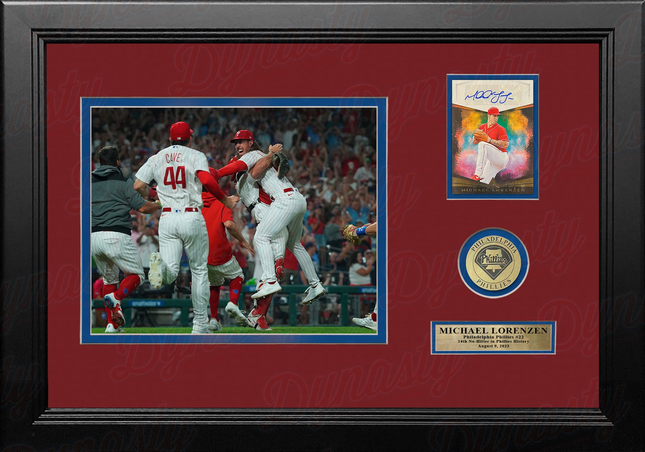 Michael Lorenzen No-Hitter Philadelphia Phillies 8x10 Framed Photo with Autographed Card #'d to 99