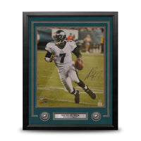 Michael Vick in White Philadelphia Eagles Autographed 16" x 20" Framed Football Photo