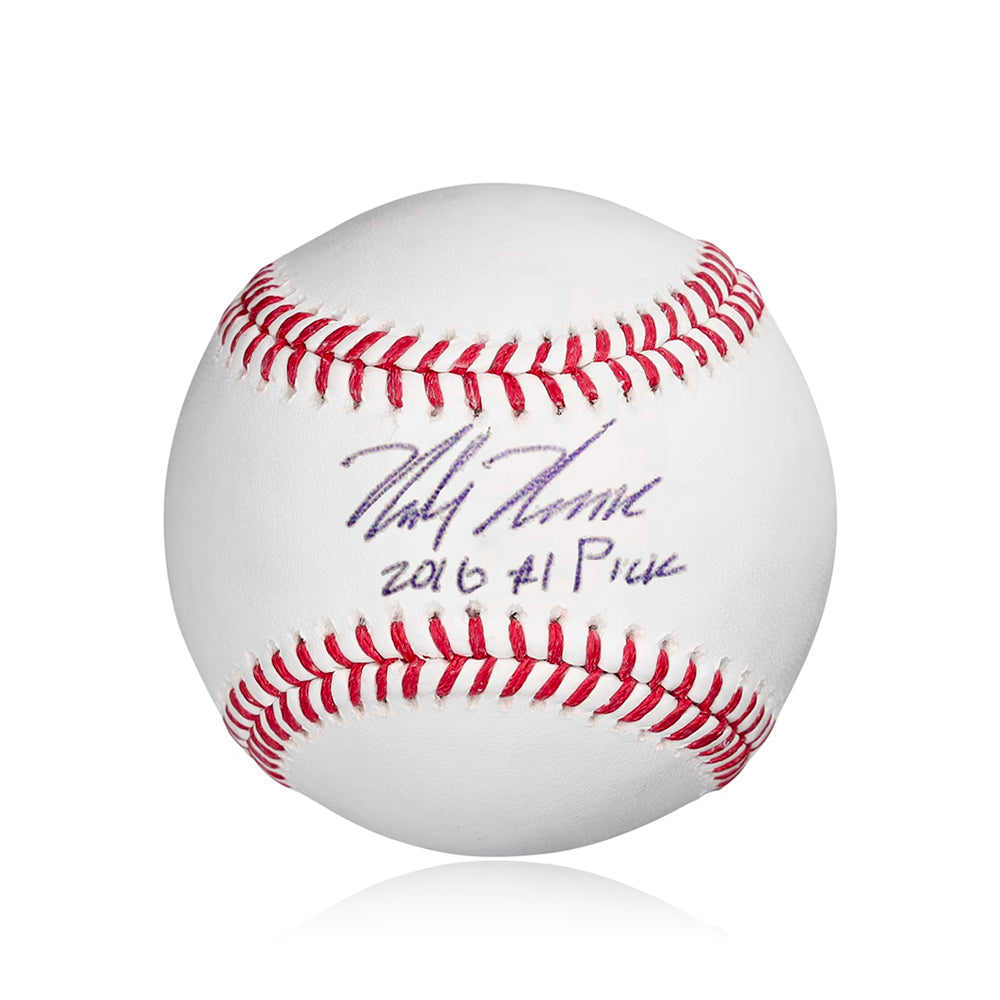 Mickey Moniak Autographed Los Angeles Angels Major League Baseball with '2016 #1 Pick'