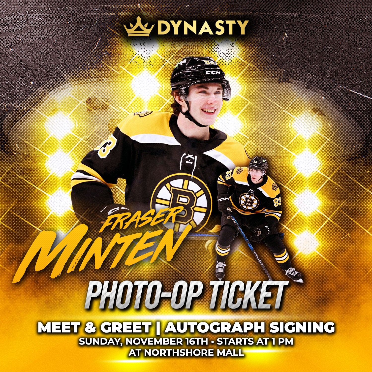 Fraser Minten Boston Bruins Experience Tickets