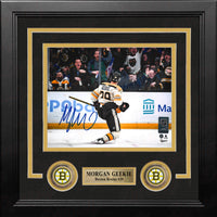 Morgan Geekie Celebration Boston Bruins Autographed 8" x 10" Framed Hockey Photo