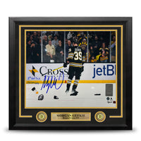 Morgan Geekie Hat Trick Boston Bruins Autographed 11" x 14" Framed Hockey Photo - 1st Hat Trick