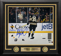 Morgan Geekie Hat Trick Boston Bruins Autographed 11" x 14" Framed Hockey Photo - 1st Hat Trick
