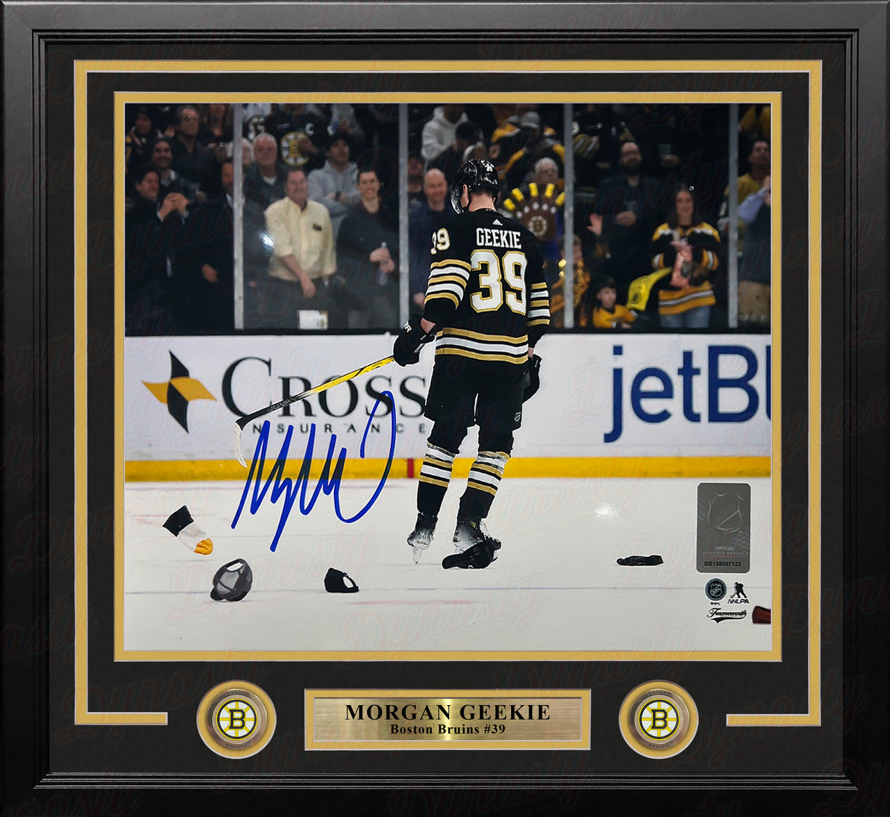 Morgan Geekie Hat Trick Boston Bruins Autographed 11" x 14" Framed Hockey Photo