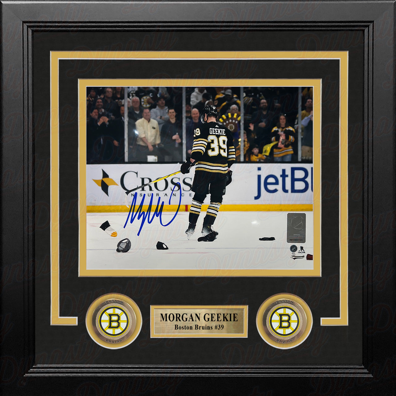 Morgan Geekie Hat Trick Boston Bruins Autographed 8" x 10" Framed Hockey Photo