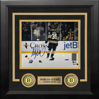 Morgan Geekie Hat Trick Boston Bruins Autographed 8" x 10" Framed Hockey Photo