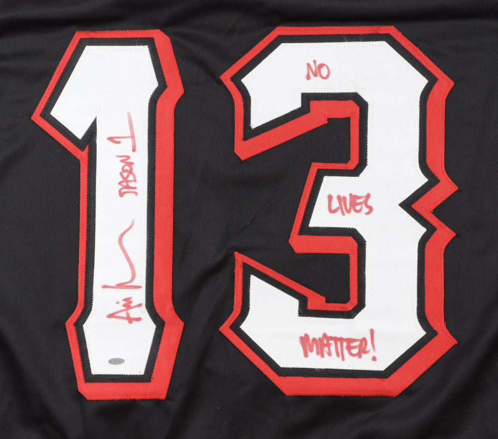 Ari Lehman Autographed Friday the 13th Hockey Jersey Inscribed No Lives Matter & Jason 1 - Dynasty Sports & Framing 