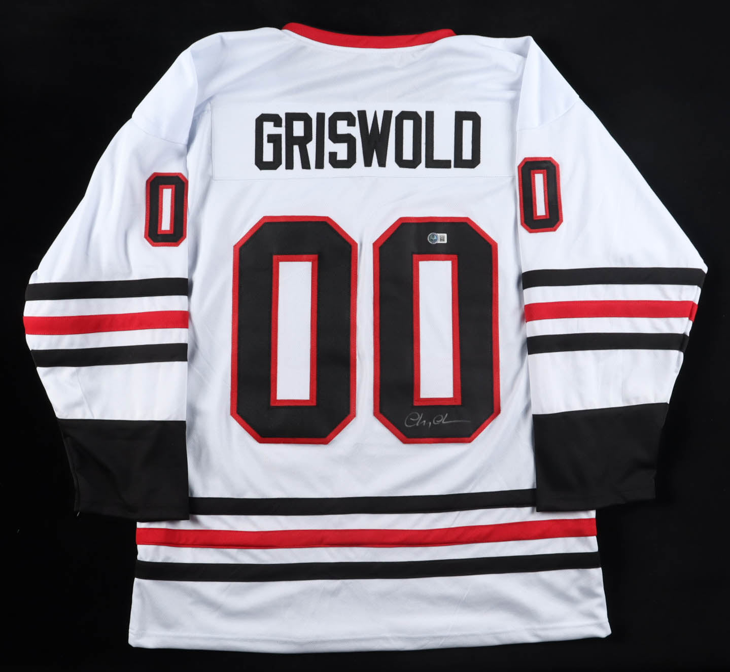 Chevy Chase Autographed "National Lampoon's Christmas Vacation" Clark Griswold Hockey Jersey