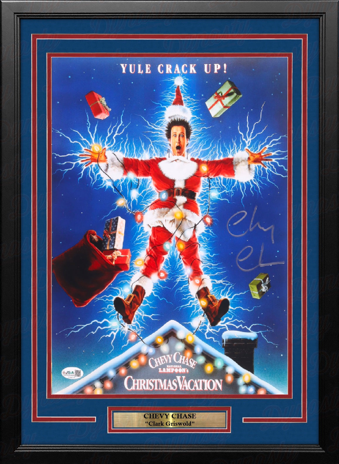 Chevy Chase Autographed "National Lampoon's Christmas Vacation" 11" x 14" Framed Movie Photo
