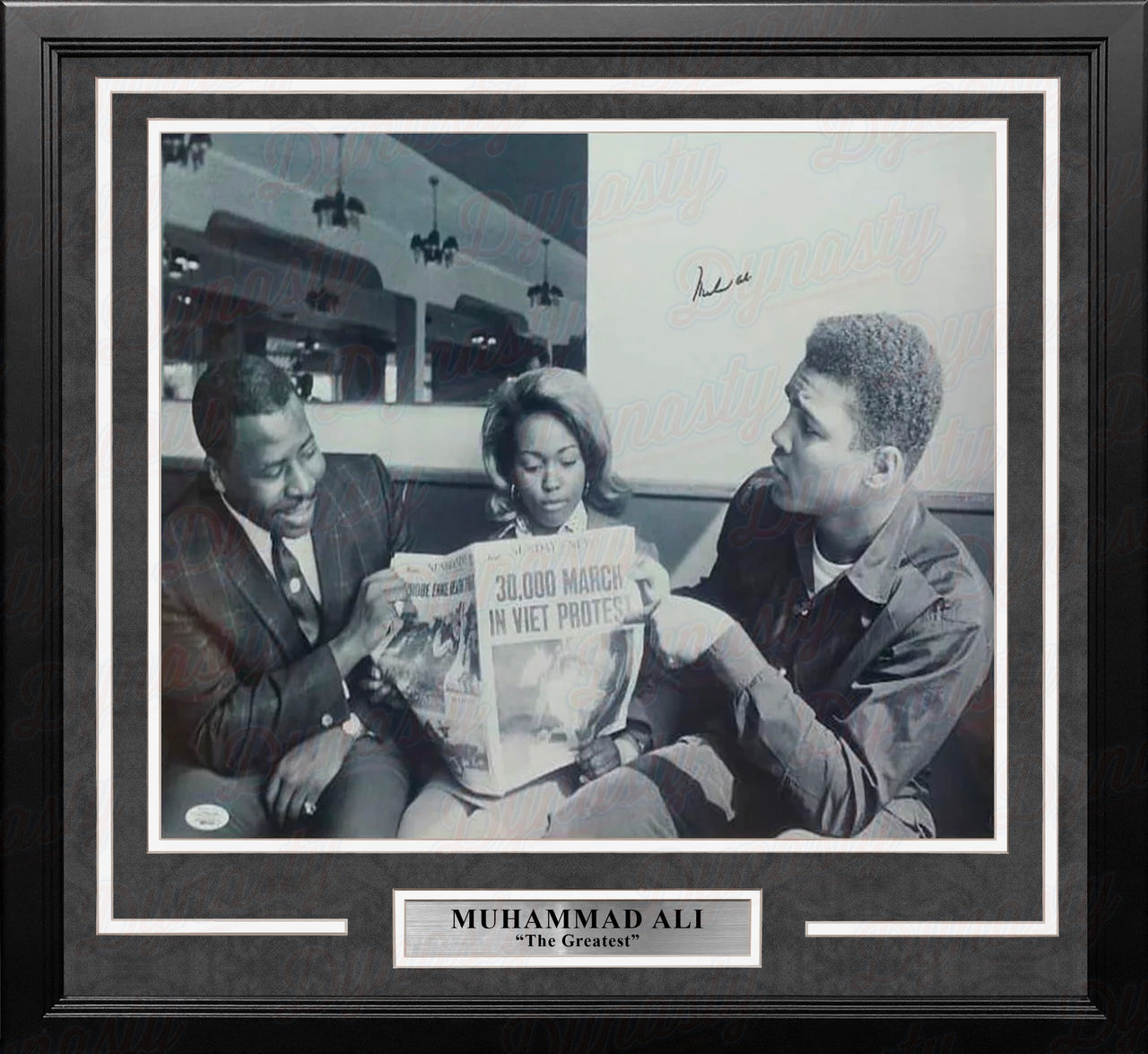 Muhammad Ali Autographed Framed Boxing Photo