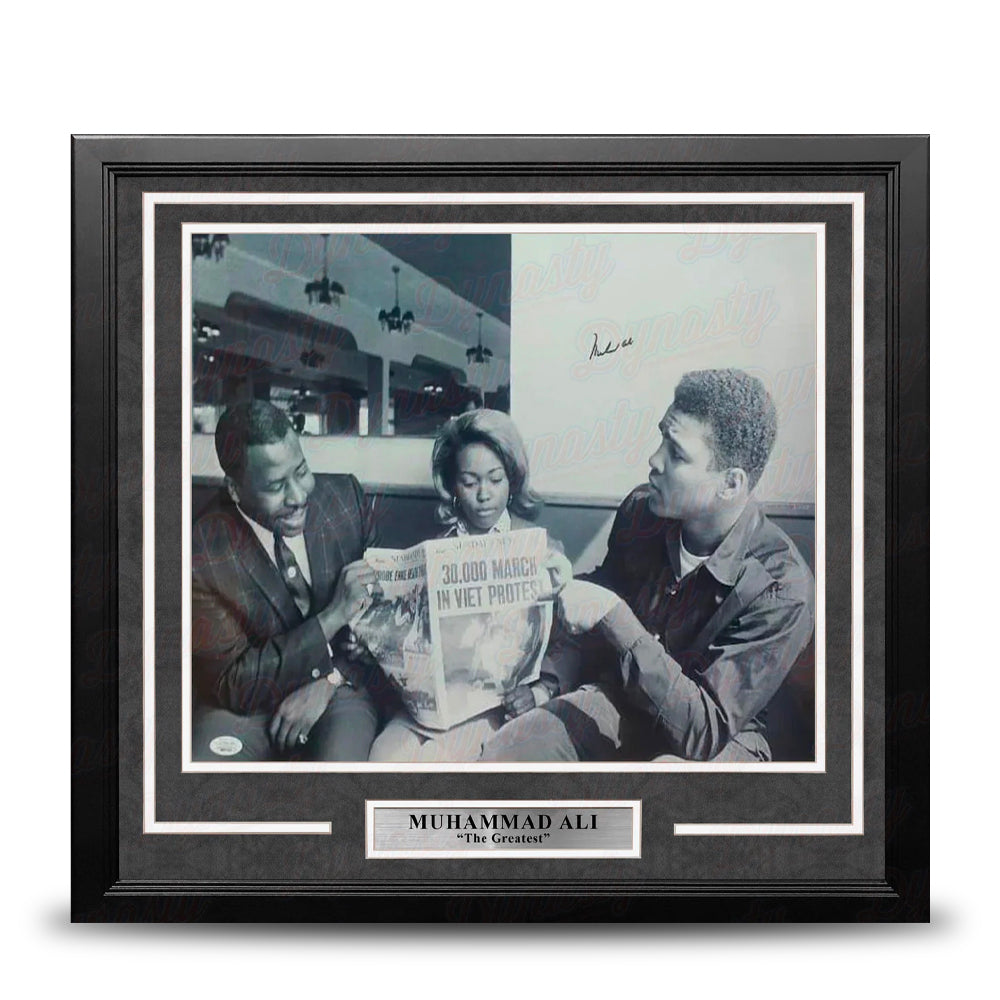 Muhammad Ali Autographed Framed Boxing Photo