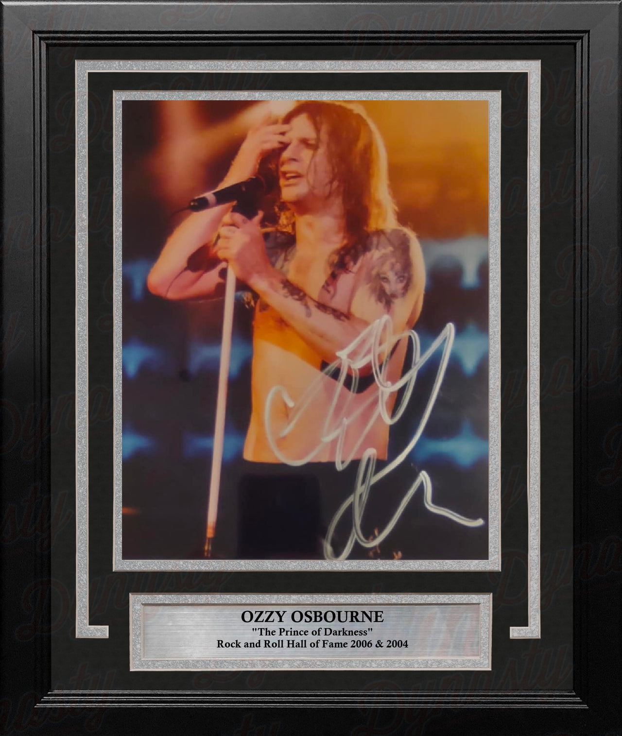 Ozzy Osbourne in Concert Autographed 8" x 10" Framed Photo