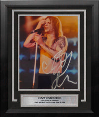 Ozzy Osbourne in Concert Autographed 8" x 10" Framed Photo
