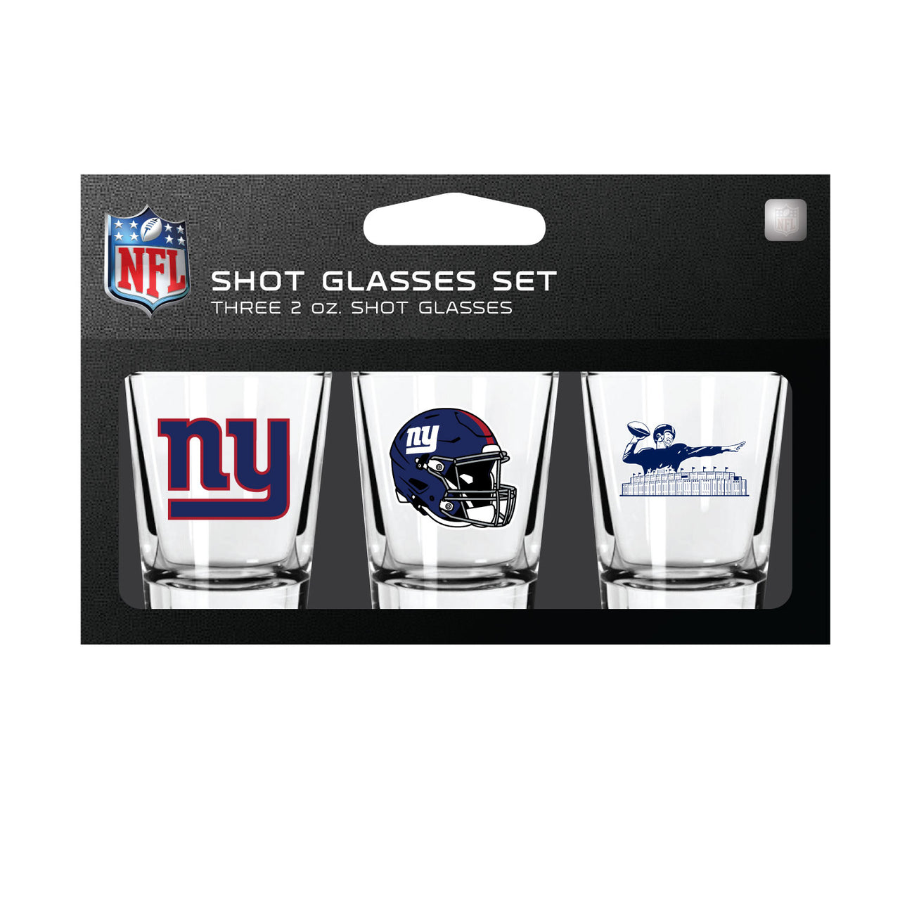 New York Giants 3-Piece Shot Glass Gift Set