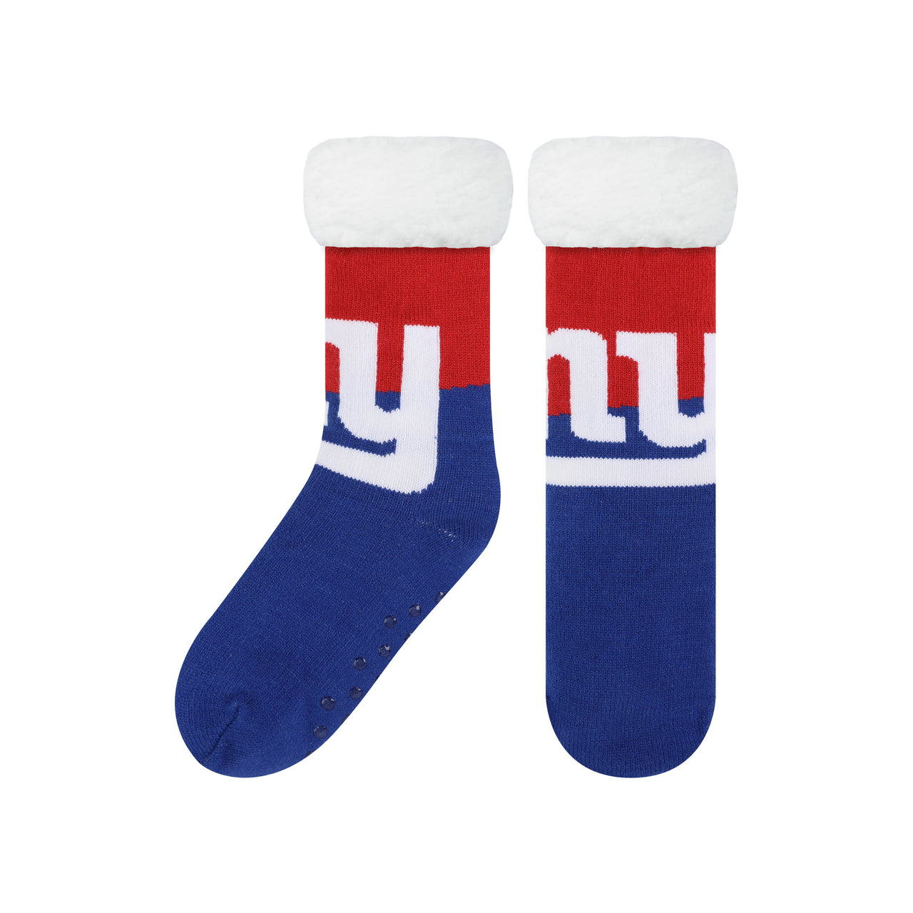 New York Giants Colorblock Footy Slipper Socks