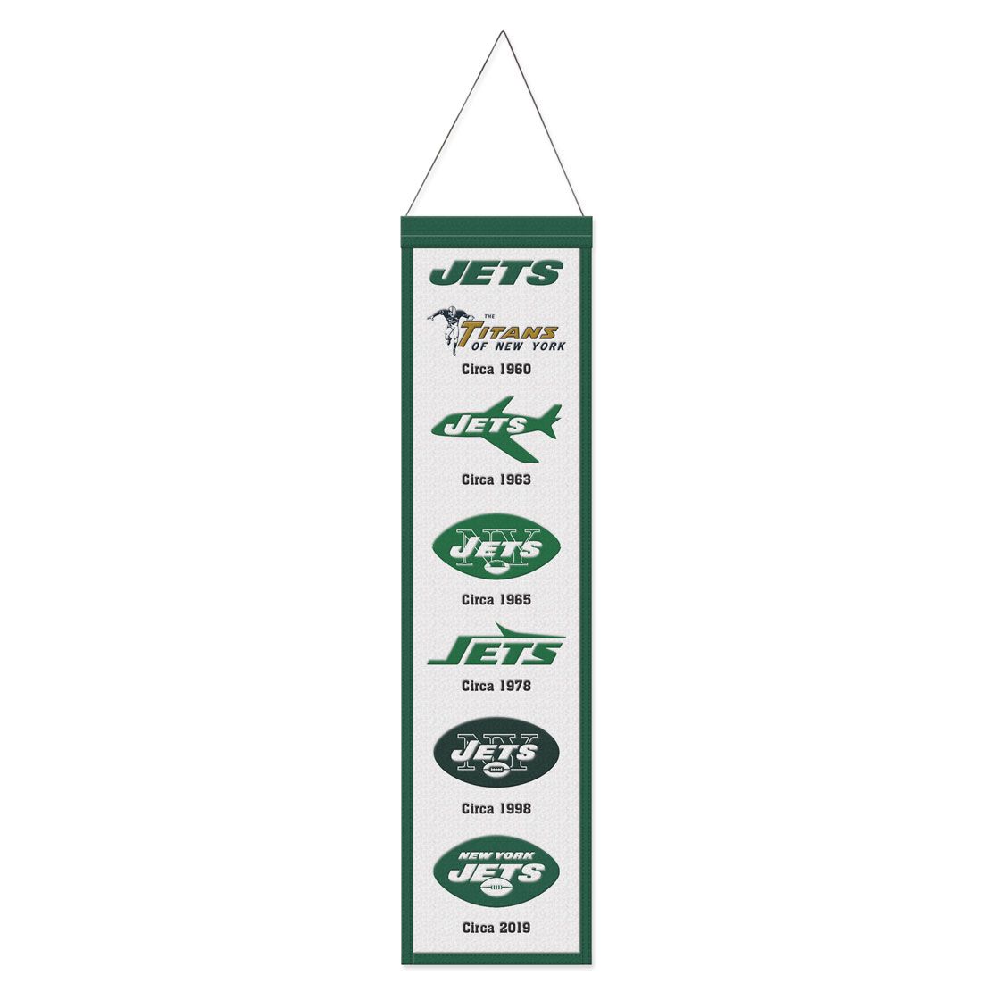 New York Jets 8" x 32" Evolution Wool Banner