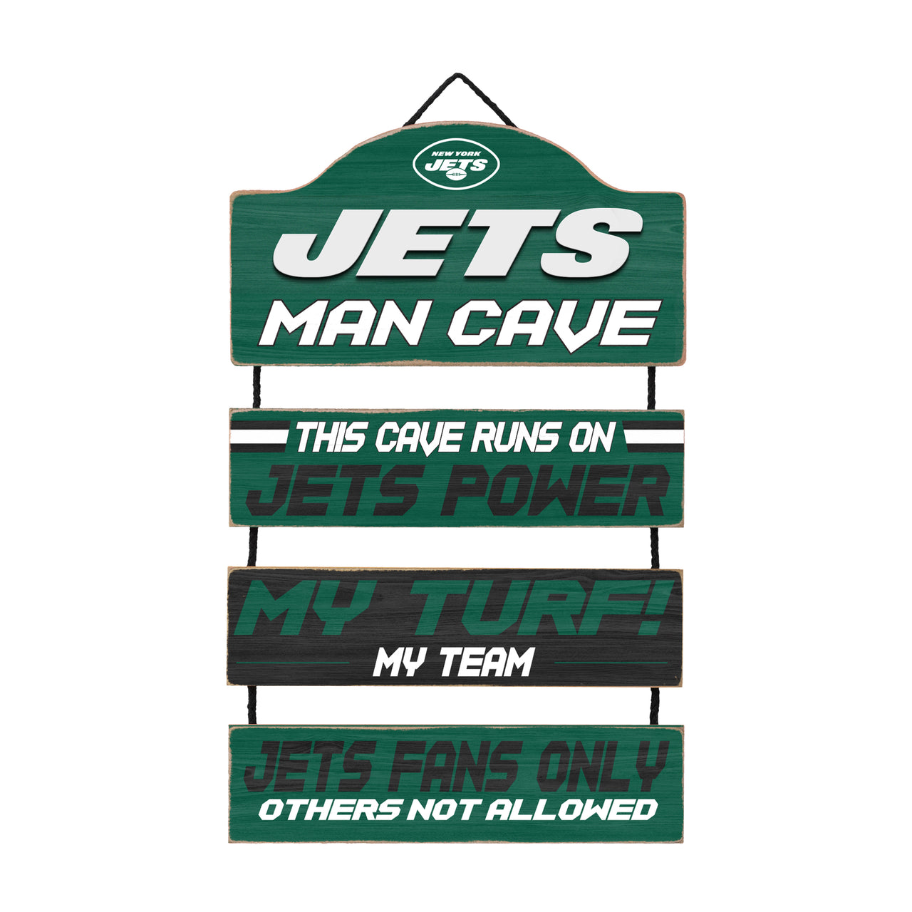 New York Jets Wooden Man Cave Dangle Sign