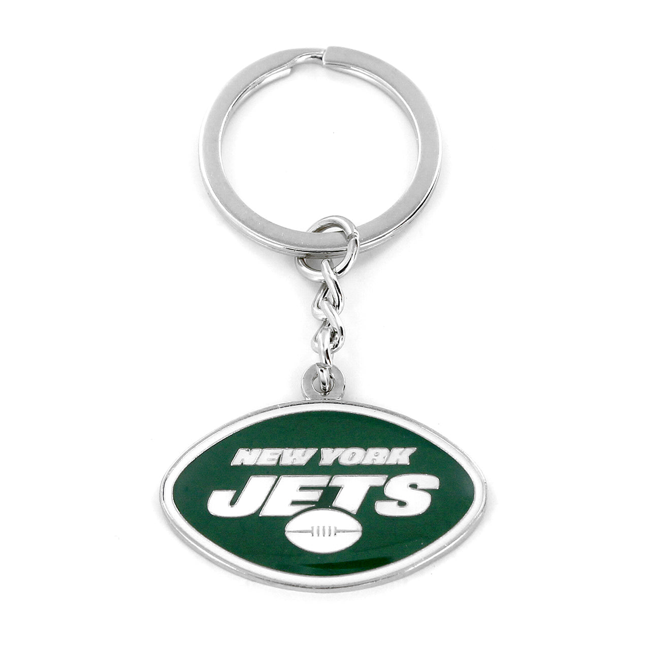 New York Jets Metal Logo Keychain