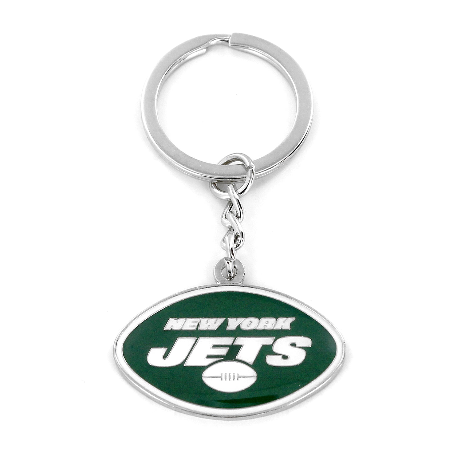 New York Jets Metal Logo Keychain