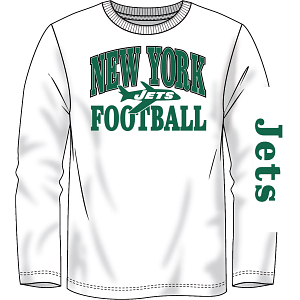 New York Jets Throwback Wordmark Long Sleeve T-Shirt - White