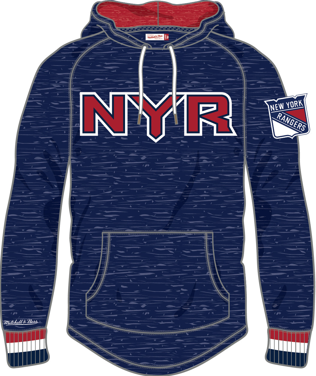 New York Rangers Mitchell & Ness Legendary Slub Long-Sleeve Hoodie