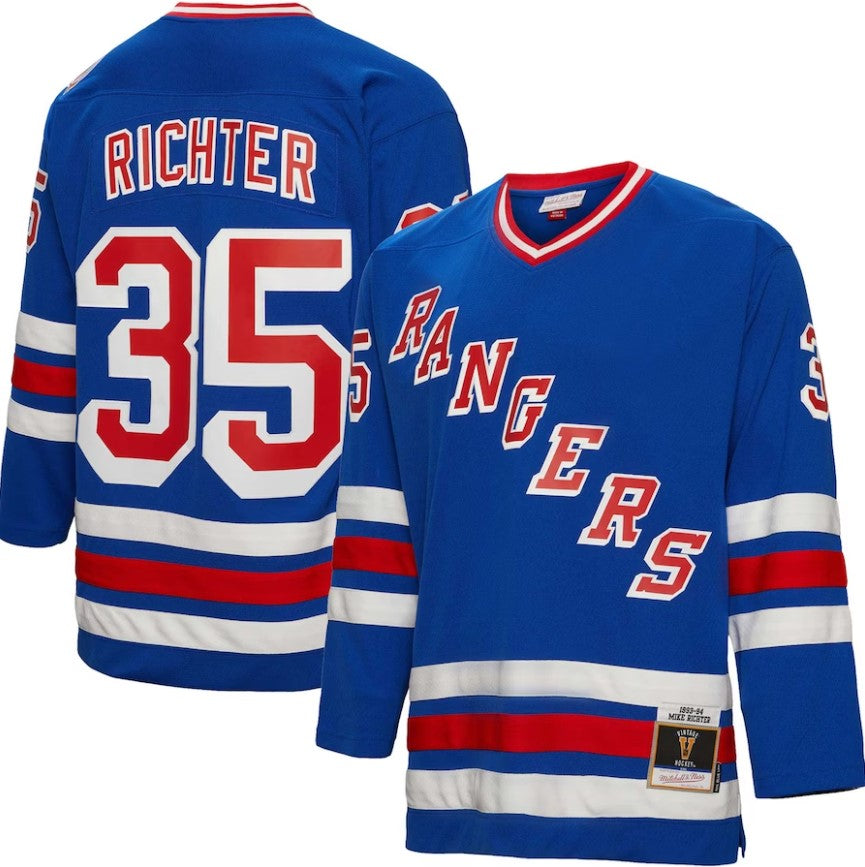 Mike Richter New York Rangers Mitchell & Ness 1993/94 Blue Line Player Jersey