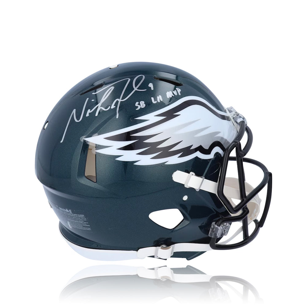 Nick Foles Philadelphia Eagles Autographed Full-Size Authentic Helmet Inscribed Super Bowl LII MVP