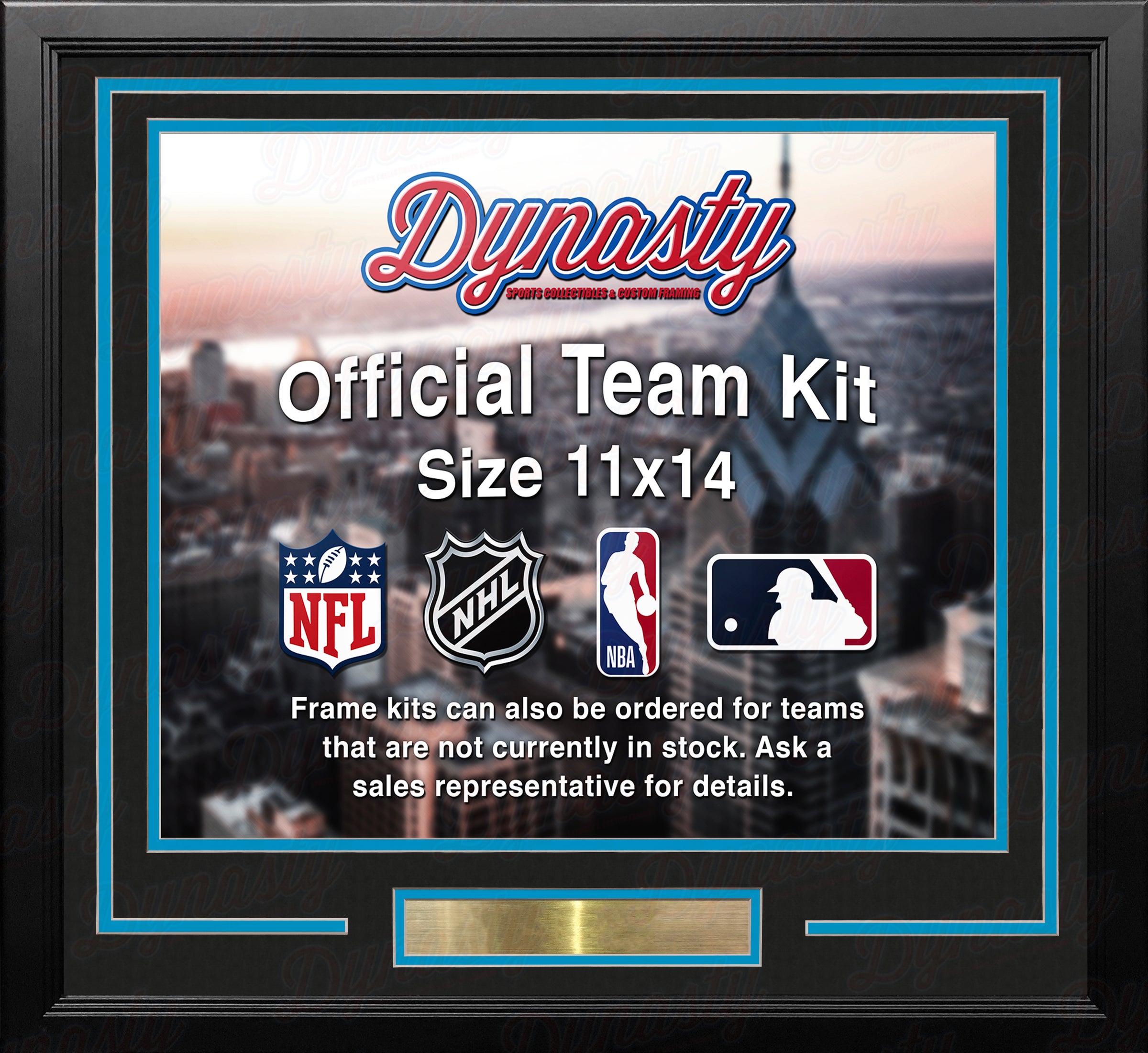 Denver Nuggets Throwback Custom NBA Basketball 11x14 Picture Frame Kit (Multiple Colors) - Dynasty Sports & Framing 