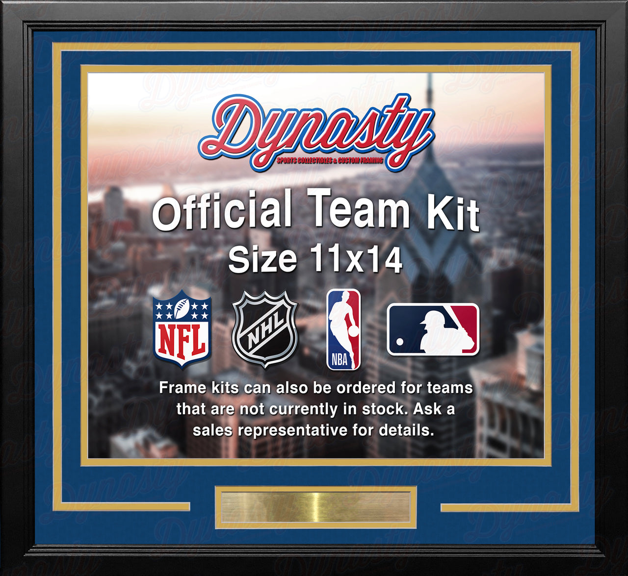 Denver Nuggets Custom NBA Basketball 11x14 Picture Frame Kit (Multiple Colors) - Dynasty Sports & Framing 