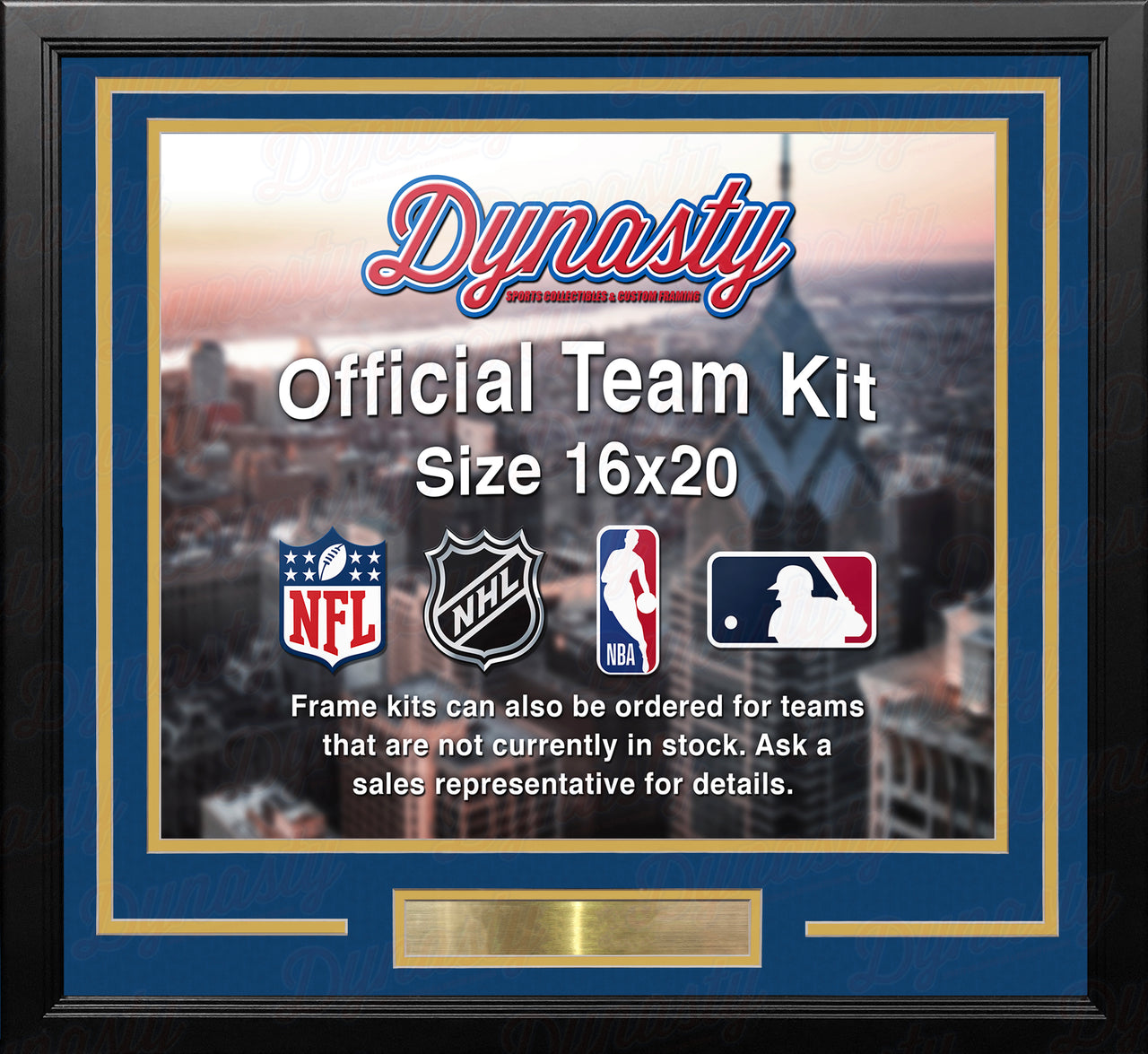 Denver Nuggets Custom NBA Basketball 16x20 Picture Frame Kit (Multiple Colors) - Dynasty Sports & Framing 