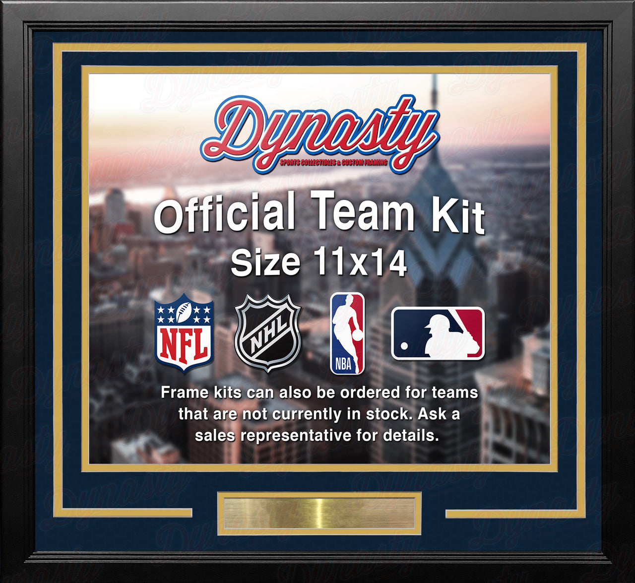 Denver Nuggets Custom NBA Basketball 11x14 Picture Frame Kit (Multiple Colors) - Dynasty Sports & Framing 