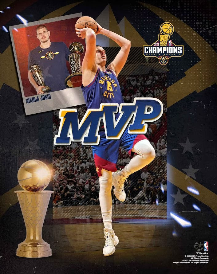 Nikola Jokic 2023 NBA Finals MVP Denver Nuggets 8" x 10" Basketball Collage Photo - Dynasty Sports & Framing 