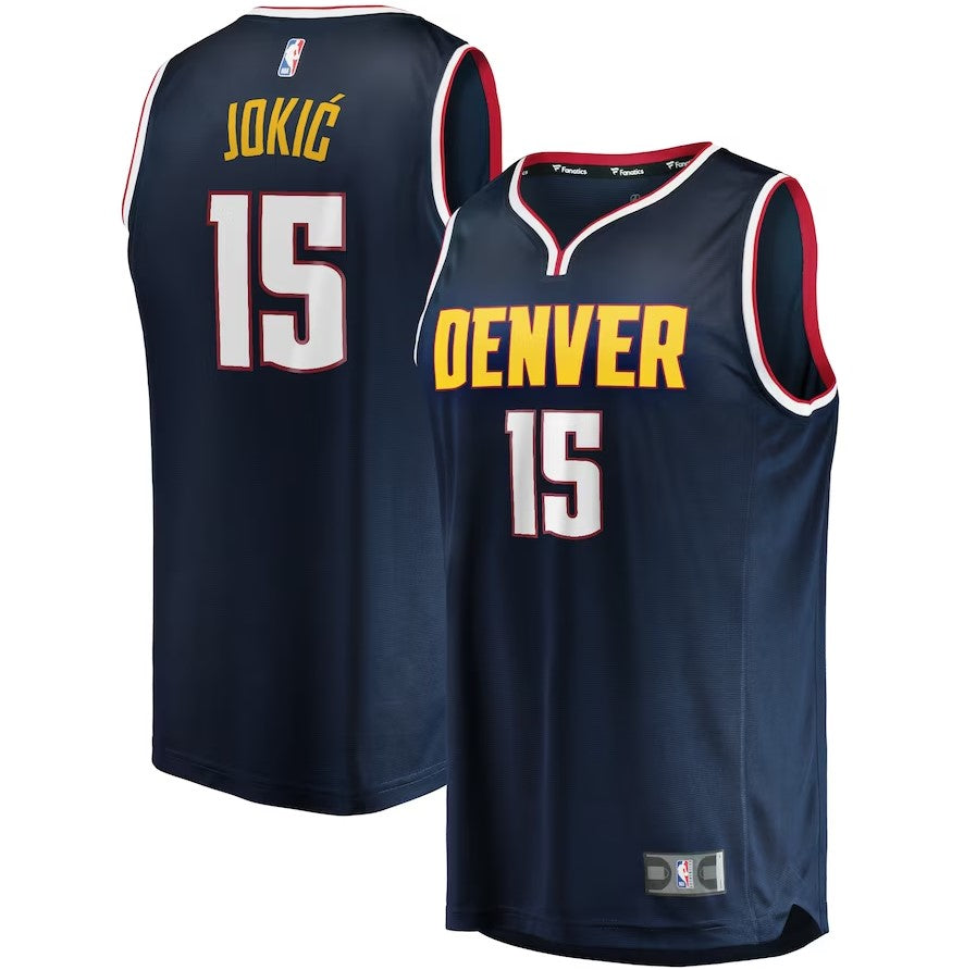 Nikola Jokic Denver Nuggets Fast Break Player Jersey - Icon Edition - Navy - Dynasty Sports & Framing 