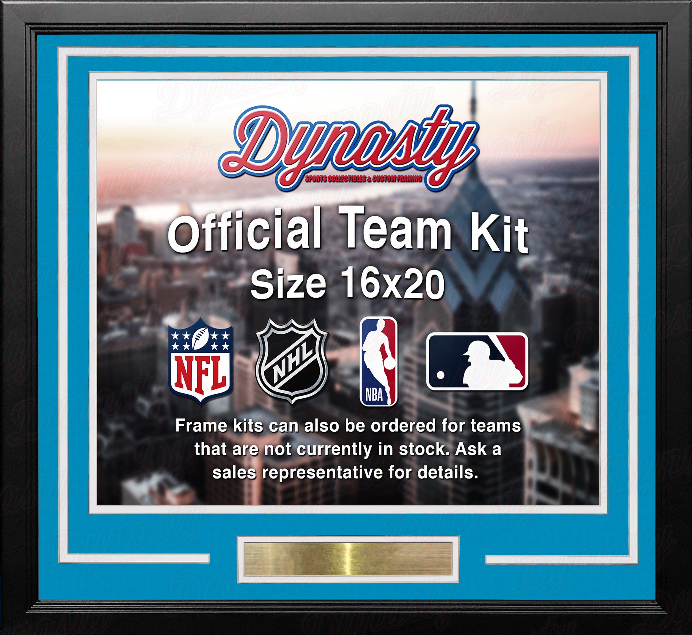 Denver Nuggets Throwback Custom NBA Basketball 16x20 Picture Frame Kit (Multiple Colors) - Dynasty Sports & Framing 