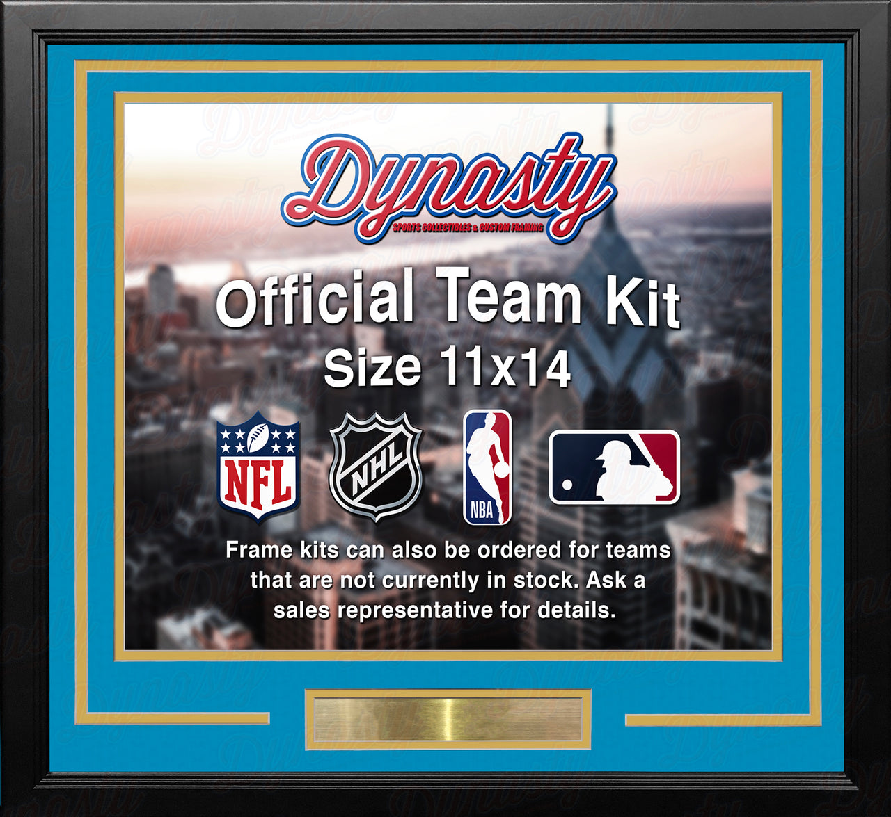 Denver Nuggets Throwback Custom NBA Basketball 11x14 Picture Frame Kit (Multiple Colors) - Dynasty Sports & Framing 