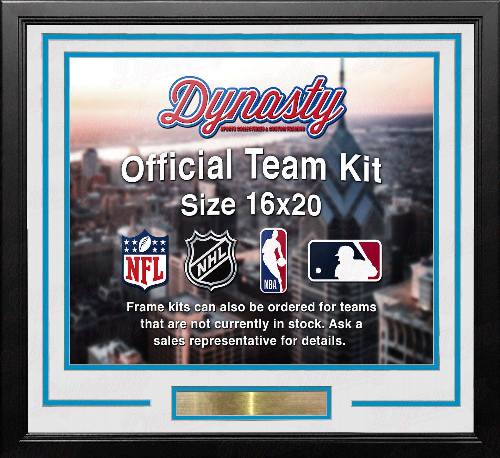 Denver Nuggets Throwback Custom NBA Basketball 16x20 Picture Frame Kit (Multiple Colors) - Dynasty Sports & Framing 