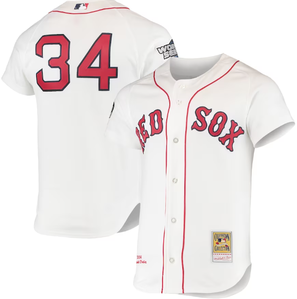 David Ortiz Boston Red Sox 2004 World Series Mitchell & Ness Home Authentic Jersey